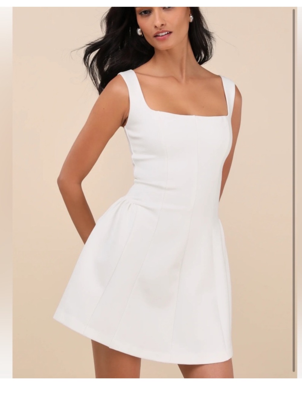 Lulus Roetta graduation mini dress white Womens M